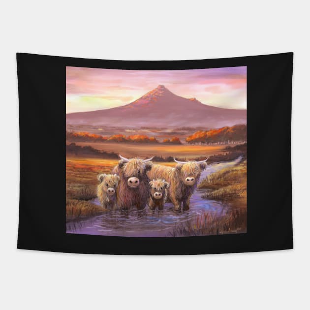 Muckle Coows of Bennachie Tapestry by Grahamgc