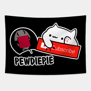 Pewdiepie Tapestry - Smash subscribe! by conquart