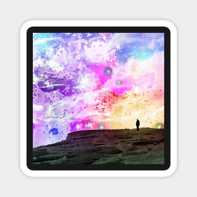 Wanderer in the Sea of Stars Magnet by Joepokes