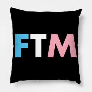 FTM Transgender Flag Colors - Female To Male Pillow