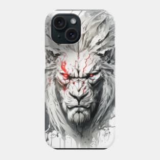 Lion Portrait Animal Painting Wildlife Outdoors Adventure Phone Case