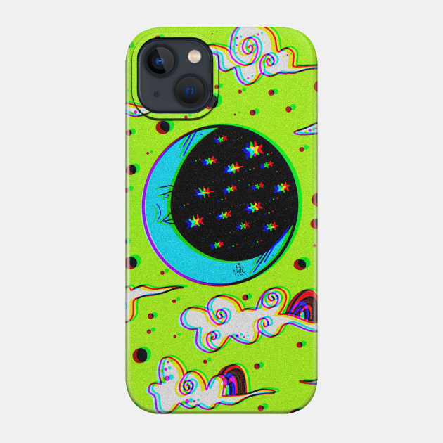 Trippy moon - Trippy - Phone Case