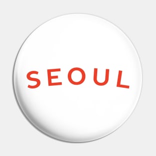 Seoul City Typography Pin