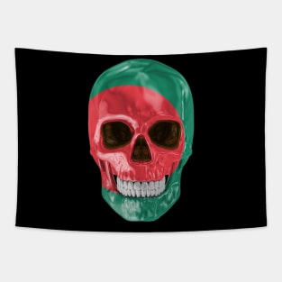 Bangladesh Flag Skull - Gift for Bengali With Roots From Bangladesh Tapestry