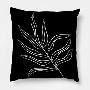 Palm Leaf Line Art Drawing - Leaves in the Wind 1 Pillow