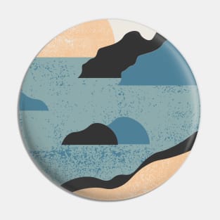 Ocean Breeze - Seaside beach Landscape Art - Mountains Hiking - Sunset Adventure - Blue Lagoon - Seaside Art - Sunrise Mountains Pin