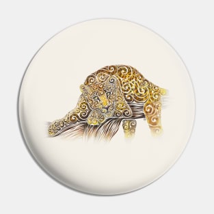 Swirly Leopard Pin