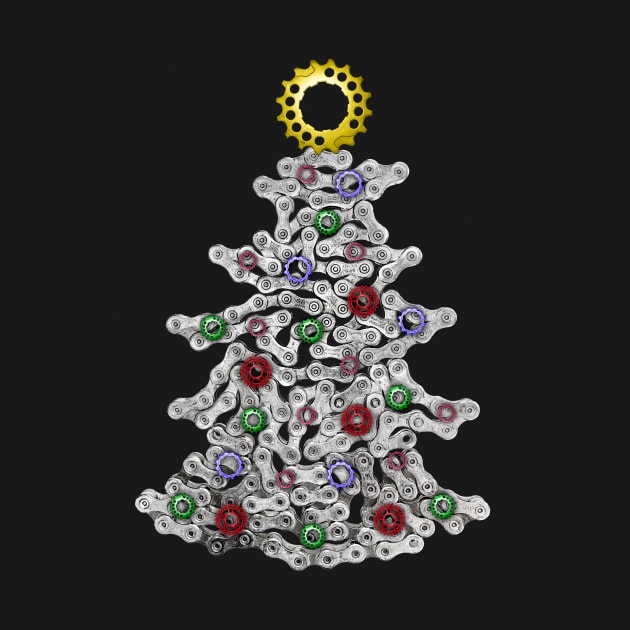 Bike Chain Cycling Christmas Tree by NeddyBetty