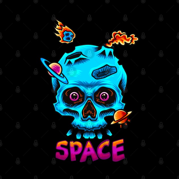 Space skull by Sandieteecash