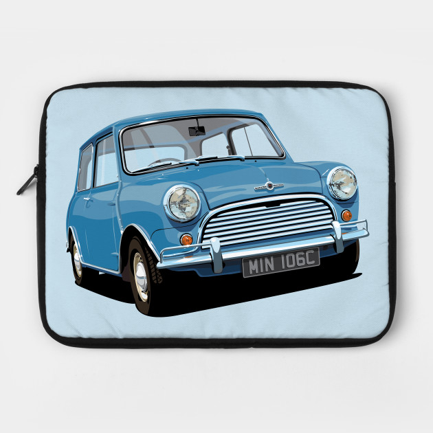 Classic Mini Cooper In Blue By Candcretro