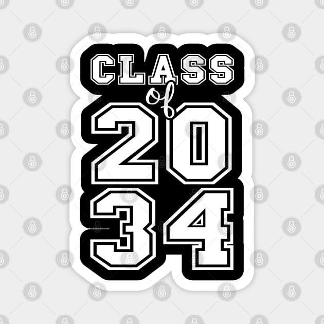 Class Of 2034 Shirt Pre-K Graduate Preschool Graduation Magnet by Charaf Eddine