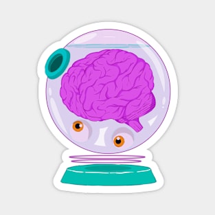 Brain in a Glass Magnet