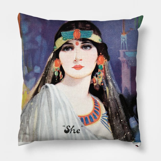 She Meets Allan (1919) by Hutchinson's Story Magazine Pillow by WAITE-SMITH VINTAGE ART