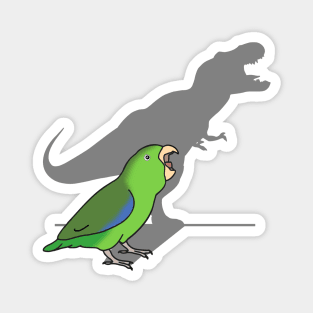 T-rex shadow - green parrotlet Magnet