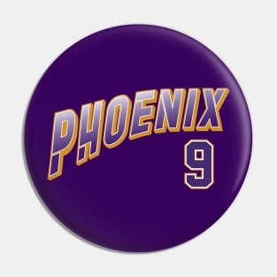 Retro Phoenix Number 9 Pin