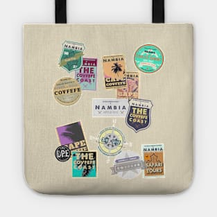 Souvenir Travel Stickers - Nambian camel colour Tote