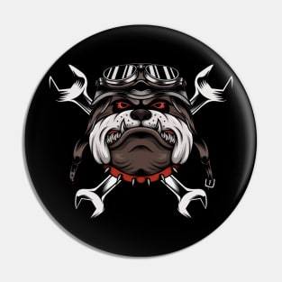 Angry Bulldog Rider Pin