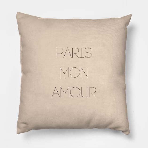 Paris mon amour - French art Print Pillow by From Mars