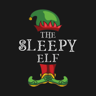 The Sleepy Elf Matching Family Christmas Pajama T-Shirt