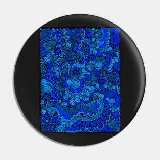 Black and Blue Pattern Pin