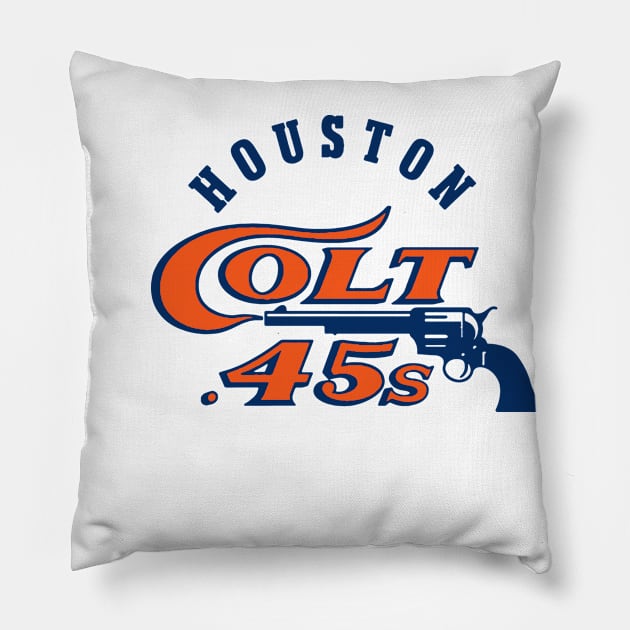 Houston Colt .45s Defunct Sports Logo Fan Art Tribute Pillow by robotbasecamp