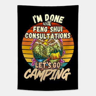 FENG SHUI CONSULTATION AND CAMPING DESIGN VINTAGE CLASSIC RETRO COLORFUL PERFECT FOR  FENG SHUI CONSULTANT AND CAMPERS Tapestry