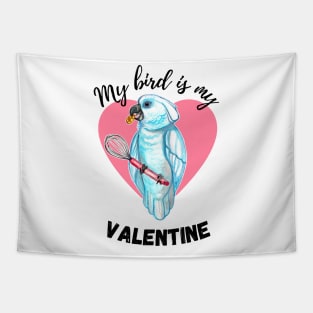 My Bird is My Valentine - Umbrella Cockatoo Tapestry