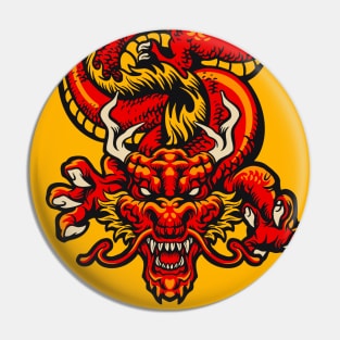 Retro Japanese Dragon Pin