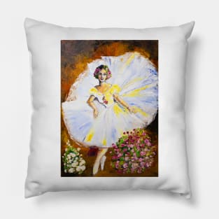 Ballerina. Rest after the premiere Pillow