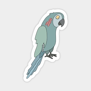 Zombie Parrot Cartoon // Funny Halloween Zombie Magnet