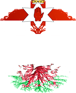 Northern Irish Grown With Welsh Roots - Gift for Welsh With Roots From Wales Magnet