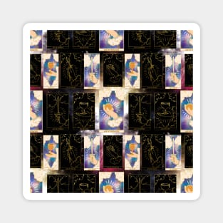 Tarot Card Pattern - Minor Arcana - Suit of Aces Magnet