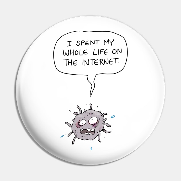 I Spent My Whole Life on the Internet Pin by MrChuckles