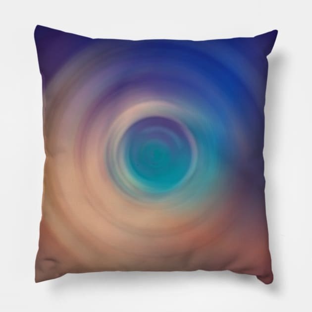 abstract colorful radial gradient color Pillow by maricetak