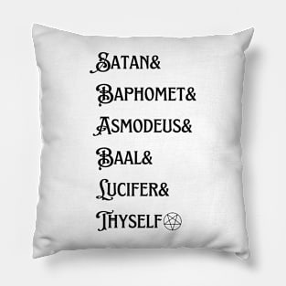 Hail List Satan Pillow