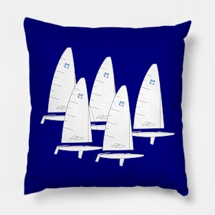 MC Scow Sailboats Racing Pillow