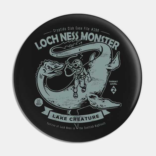 Loch Ness Monster Pin by heartattackjack