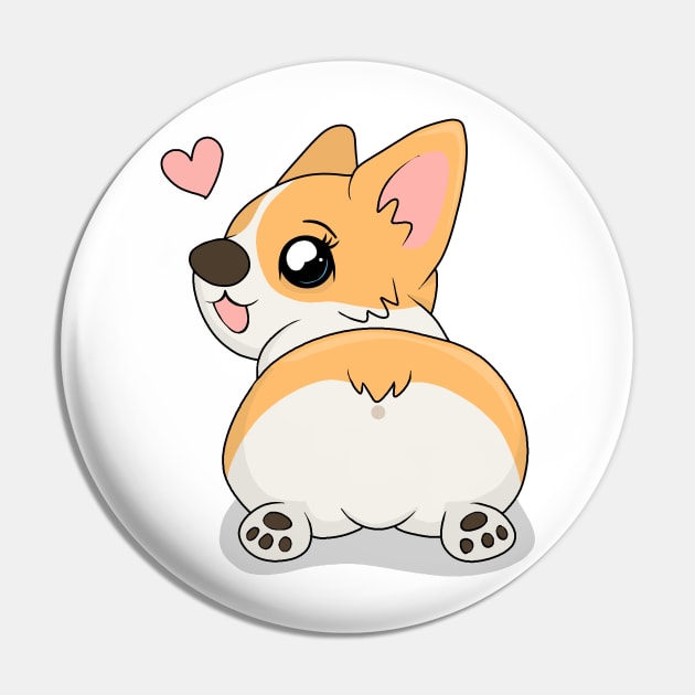 Cute Corgi Pin by valentinahramov