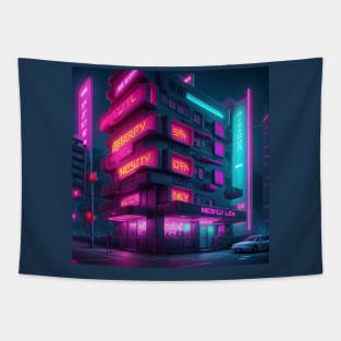 Neon Hotel in the cyberpunk Tapestry