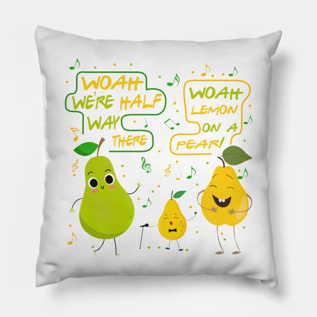 Lemon On A Pear Pillow by adalynncpowell