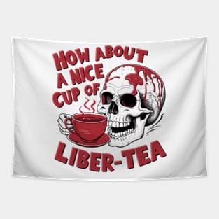 Helldivers 2 Nice cup of liber-tea red color Tapestry