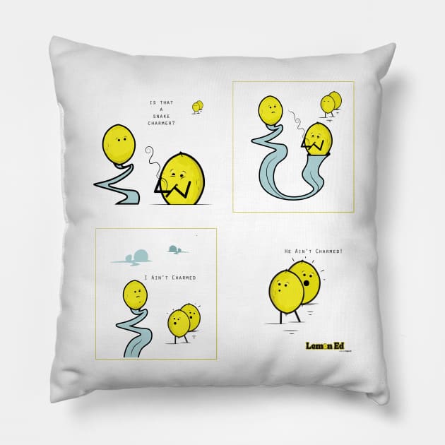 Lemon Ed - Snake Charmer Pillow by Frajtgorski