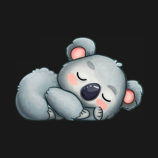 sleeping baby koala bear by Stupid Coffee Designs