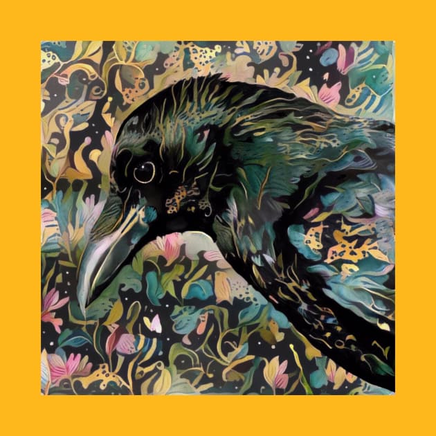 Colorful Corvids 5 by On Dragon Wings Studio