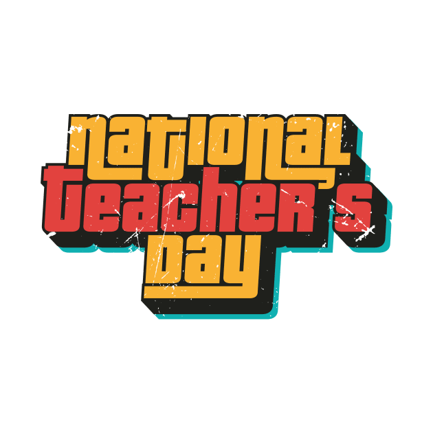 National Teacher's Day - Retro by bluerockproducts