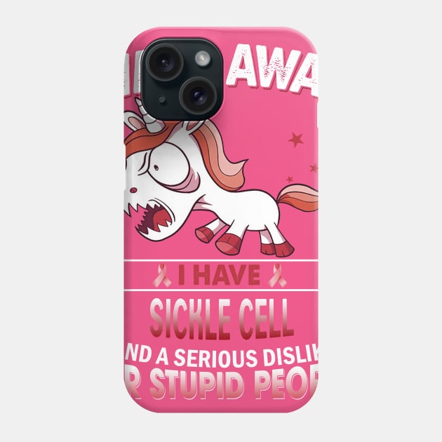 funny sickle cell grumpy unicorn warrior Phone Case by TeesCircle