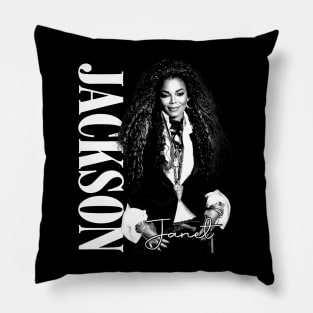 Janet Jackson Vintage 1980s Pillow