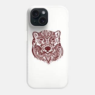 Polar Bear - Burgundy Phone Case