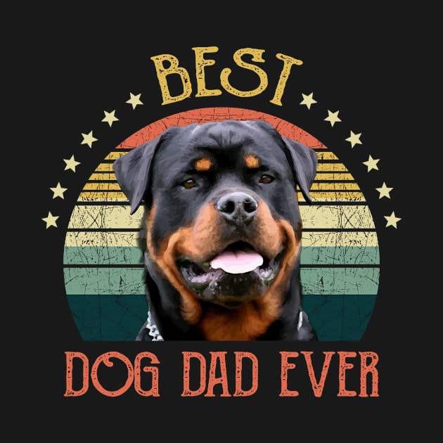 Mens Best Dog Dad Ever Rottweiler Fathers Day Gift by gussiemc