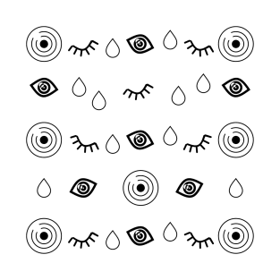 Pattern with eyes and drops T-Shirt